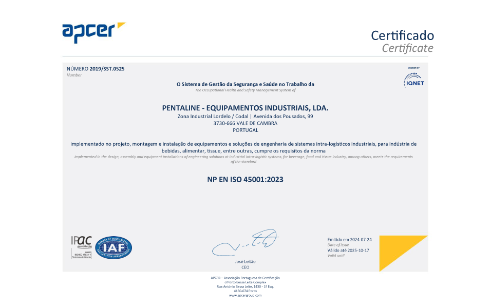 ISO45001:2018 Pentaline 